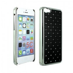 iPhone 5C Star Diamond Chrome Case (Black)